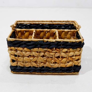 Eco-Friendly Durable Woven Water Hyacinth 4-Cell <b>Rectangular</b> Wine Carrier & Multi-Purpose <b>Storage</b> <b>Basket</b>-Home Organizers Gift - Product Image 5