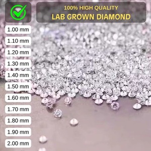 Diamantes Sueltos Cultivados en Laboratorio, Corte Brillante Redondo, de 1.00 mm a 2.00 mm, Perforados con Láser para Joyería, DEF/VVS-VS - Product Image 2