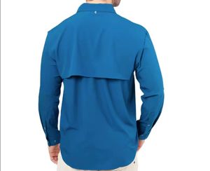 Wholesale Lightweight High Quality Breathable UPF 35 Anti-Bacterial Water Repellent Eco-Friendly Unisex 160g Fishing Shirts - Product Image 2