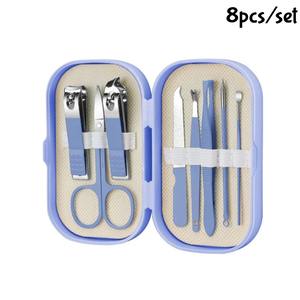 Ensemble d'outils de manucure et pédicure en acier de 4 à 14 pièces, ciseaux courbés pour ongles, coupe-ongles, éliminateur de peaux mortes, cuillère pour nettoyer les oreilles, outils de manucure - Product Image 6