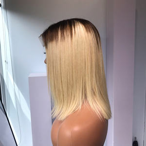 Precio al por mayor 100% Raw Virgin Vietnamese Human Lace Wig Weft Straight Ombre Ash Color Super Double Drawn Extensiones de cabello - Product Image 4