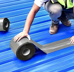 Taille personnalisée de bande de caoutchouc butyle bleu disponible dans le type ignifuge de 0.5-3mm pour la réparation de toit - Product Image 2