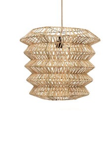 Lámpara de Mimbre Hecha a Mano de Diseño Contemporáneo, Lámpara de Bambú y Ratán para Decoración de Hoteles y Villas - Product Image 1