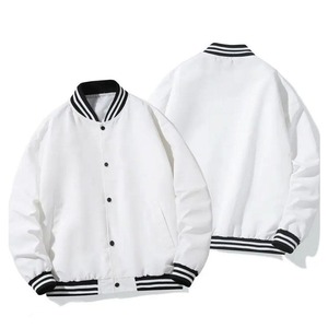 Latest Style Plus Size Letterman Jacket Street Wear Letterman Jacket Solid Color Letterman Jacket - Product Image 4