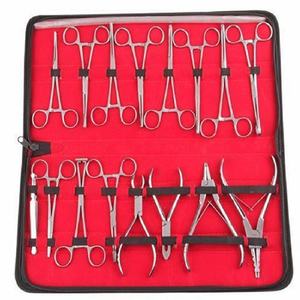 Kit d'outils professionnels de perçage corporel en acier inoxydable avec étui en cuir PU, durable et facile à utiliser pour le perçage - Product Image 1