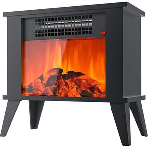 Mini Chimenea Eléctrica de Escritorio Portátil, Calentador de Espacio Independiente con Efecto de Llama, Funciones de Protección Contra Sobrecalentamiento y Derribo - Product Image 1
