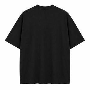 เสื้อยืดคอกลมแขนสั้นผู้ชายทรงโอเวอร์ไซส์สีดำล้วน ผ้าฝ้ายเนื้อนุ่ม สวมใส่สบาย ทรงหลวม สีพื้น รักษ์โลก ขายดี - Product Image 1