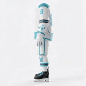 Conjunto de Uniforme de Hockey sobre Hielo RIVIAN ATLANTIC, Impresión por Transferencia de Calor, Color Sólido, Material 100% Poliéster, Calidad Premium para Hombre - Product Image 5