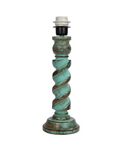 Lampe sur pied décorative rustique en lin turquoise beige avec abat-jour tambour pour chambre à coucher, salon, usage intérieur et cadeau de pendaison de crémaillère - Product Image 2
