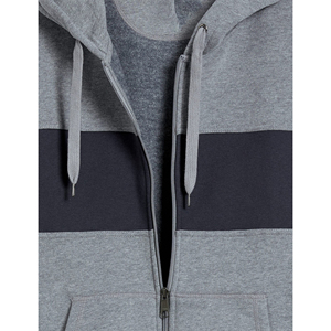 Sweat à capuche zippé personnalisé avec logo brodé, design nouveau, uni, 100% coton, vêtements de sport d'extérieur - Product Image 3