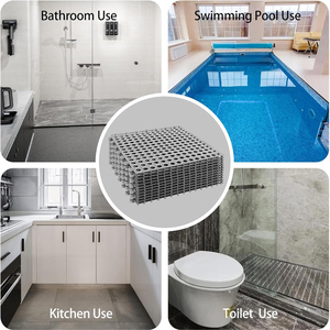 PVC Splicing Modular Square Esteira Hotel Bath TPE Antislip <b>Mats</b> for Bathroom Shower Non-slip Without Suction Cups - Product Image 6