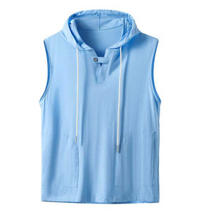 Men's Casual Sportswear Breathable <b>Athletic</b> Vintage Style Beading Quick Dry Tank Tops for Active Lifestyle - Product Image 1