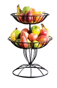 Corbeille à fruits en métal doré avec support pour bananes, support de rangement pour comptoir de cuisine, design moderne, finition laiton, panier à fruits et raisins - Product Image 6