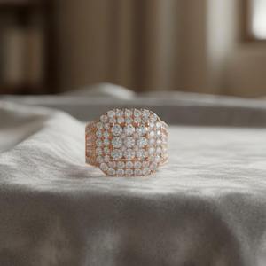 Iced Out Hip Hop Diamond <b>Ring</b> <b>for</b> <b>Men</b> 925 <b>Silver</b> 10K 14K Gold Wide Band Luxury Bling <b>Ring</b> Streetwear Jewelry Gift <b>for</b> Him - Product Image 2