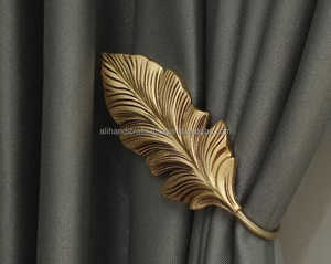 Attache-rideau en métal antique en forme d'oiseau, style traditionnel, quincaillerie décorative pour fenêtre - Product Image 2