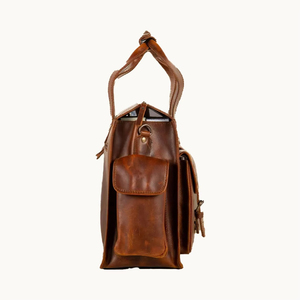 Sac de bureau en cuir véritable pour homme avec logo personnalisé, sac à main imperméable, sac à bandoulière, mallette d'affaires – Vente en gros - Product Image 3