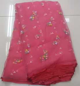 Tela de Organza Suave de Primera Calidad, Bordada, Ligera, Transparente, Recubierta de PA, Tejida, 45GSM, Material de Diseño Elegante para Sarees y Lehengas - Product Image 4