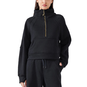 Nouveau sweat-shirt à capuche noir pour femme, design personnalisé, haute qualité, col montant, coupe régulière, tricoté, style décontracté automne - Product Image 1