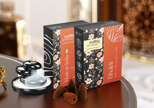 Incienso de Flujo Inverso BHAKTI con Aromas Fundidos, Polvo de Madera Premium, Aromático, Ecológico, 100% Natural, Orgánico, para Todas las Estaciones - Product Image 3