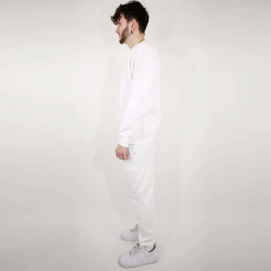 Sweat-shirt pour homme automne/hiver, couleur unie, doublé en polaire, col rond, tendance, pantalon décontracté de marque, pantalon décontracté - Product Image 4