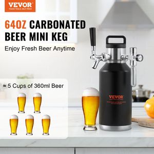 Mini Fusto per Birra da 1,89L (64oz) con Sistema di Spillatura, Growler Pressurizzato in Acciaio Inossidabile 304 con Display della Pressione per Birra Fatta in Casa e Piccoli Raduni - Product Image 2