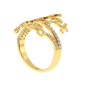 AJRETAIL Anillos personalizados únicos con diamantes de 0,22 quilates, color HI, claridad VS-SI - Product Image 4