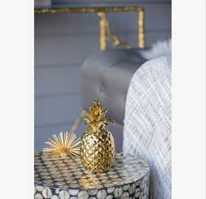 Gold Plated Modern Pineapple Sculpture Handmade Aluminium for Glam Tabletop Display for Home <b>Decoration</b> Bar Mitzvah - Product Image 6