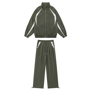 Yellow Black Plus Size Regular Fit Waterproof Eco-Friendly Lightweight Windbreaker Tracksuit Set <b>Zip</b>-<b>Up</b> <b>Jacket</b> Pants Street Wear - Product Image 5