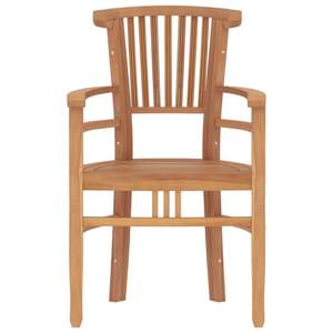 Juego de Comedor de Jardín de Madera de Teca Natural de Durabilidad Media, Teca Sólida para Uso en Exteriores - Product Image 5