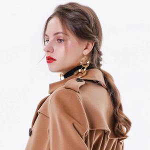 Manteau en laine d'hiver de qualité supérieure pour femmes, style élégant et décontracté avec doublure polaire longue, tendance et chic - Product Image 6