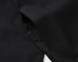Custom Clothing Men's Women's Varsity <b>Jacket</b> Short Zipper Solid Color Black Canvas Casual Winter Eco-Friendly Windproof - Product Image 4