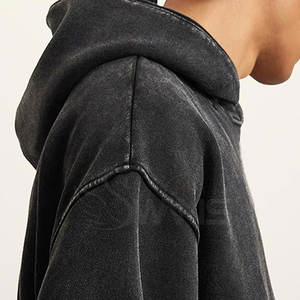 Sweat-shirts à capuche délavés à l'acide en gros, logo personnalisé, hiver, 100% coton, haute qualité, respirant, léger, couleur personnalisée - Product Image 4
