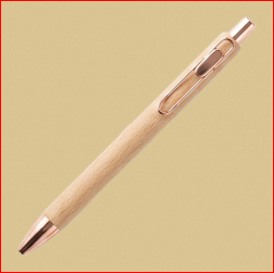 Simple Design Wooden Roller Pen Rose Gold Trim Durable Promotional <b>Office</b> Product Corporate <b>Gift</b> - Product Image 6