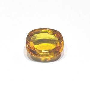 Zafiro amarillo calentado, piedra preciosa de corte ovalado para la fabricación de anillos - Product Image 1