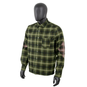 Mens Solid Flannel Shirt Heavyweight 220 Grams Casual Long Sleeve Button up Regular Fit <b>Blank</b> OEM - Product Image 1