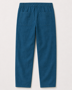 Pantalon décontracté pour homme personnalisé, 60 % lin 40 % coton, léger, avec cordon de serrage, taille élastique, coupe droite, vente en gros OEM - Product Image 6