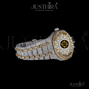 Montre Quartz de Luxe Tendance Style Hip Hop avec Diamants Moissanite et Quartz, Bracelet en Acier Inoxydable, Verre Saphir 41mm – Offre Spéciale - Product Image 3