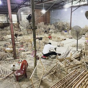 High Quality <b>Rustic</b> Rattan 2 Person Swing <b>Chair</b> Wholesale Luxury European Durable Natural Color for Garden Balcony Use - Product Image 6