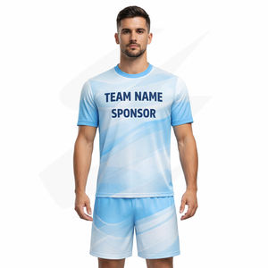 เสื้อฟุตบอลแบบกำหนดเอง ชุดฟุตบอล โพลีเอสเตอร์ตาข่าย พิมพ์ลายแบบระเหิดด้วยความร้อน โรงงาน OEM ขายส่ง - Product Image 2