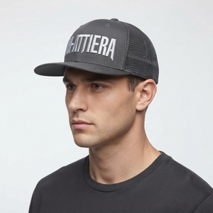 Gorra Trucker Gris Carbón para Hombre, con Logotipo Bordado Personalizado, Malla Trasera, Ajustable, Estilo Urbano - Product Image 2