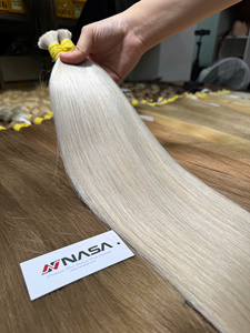 ผมต่อแบบเส้นใหญ่สีขาวฟอกจากเวอร์จินแฮร์แท้ของเวียดนาม ยี่ห้อ NASA - Product Image 1