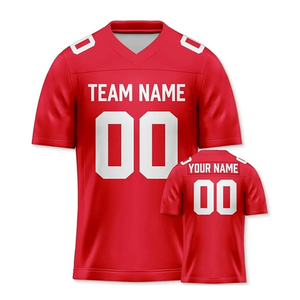 Maillot de football imprimé pour homme, 100% polyester, sublimé, avec nom de l'équipe, nom et numéro du joueur, maillots d'entraînement de football unisexes - Product Image 1
