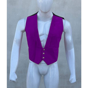 Veste et gilet Prince Charlie en velours violet faits à la main pour mariage écossais, Kilt écossais 2026 - Product Image 3