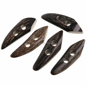 Ropa de estilo elegante Costura para chaquetas y vestidos Abrigos y manualidades Decoración Marrón y Negro Puntas de cuerno de palanca Botones de madera para - Product Image 6