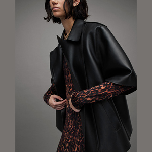 แจ็คเก็ตมอเตอร์ไซค์หนังแท้สไตล์วินเทจคลาสสิกสำหรับฤดูหนาว กันน้ำ ปักโลโก้ ทรงสั้น แจ็คเก็ตหนังแท้สำหรับผู้หญิง - Product Image 5