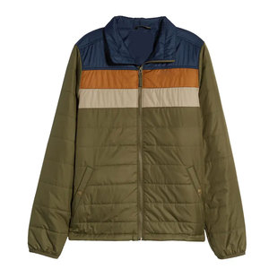 เสื้อแจ็คเก็ตพัฟเฟอร์ฤดูหนาวแบบคอตั้ง ตัดต่อผ้า ไนลอน 100% - Product Image 2