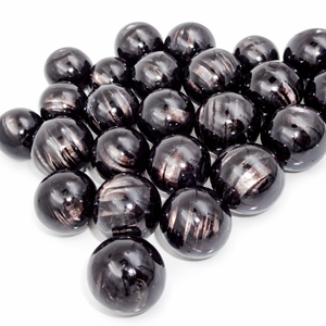 Esfera de Cristal de Hipersteno Rayado Natural, Bola de Piedra Preciosa Negra Pulida a Mano, Chakralume HS01, Meditación, Reiki, Energía de Chakras - Product Image 1