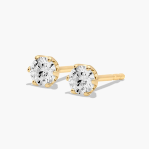 Pendientes de lujo con moissanita de corte redondo, plata 925, solitario brillante, joyería fina, elegante regalo nupcial para mujer - Product Image 2