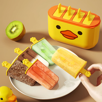 Moule à glaces décoratif mignon, boîte de fabrication de glaces maison DIY, pour desserts glacés pour enfants, moule à glaces réutilisable pour l'été
