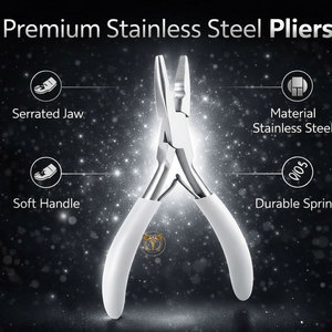 Pinzas de Acero Inoxidable para Extensiones de Cabello, Anillos Micro Nano, Herramienta de Eliminación de Queratina, Pinzas Profesionales de Peluquería para Salón - Product Image 5